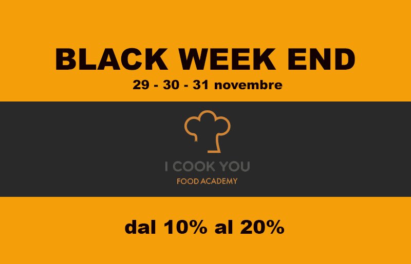 Black Friday - prenotare il tuo corso !